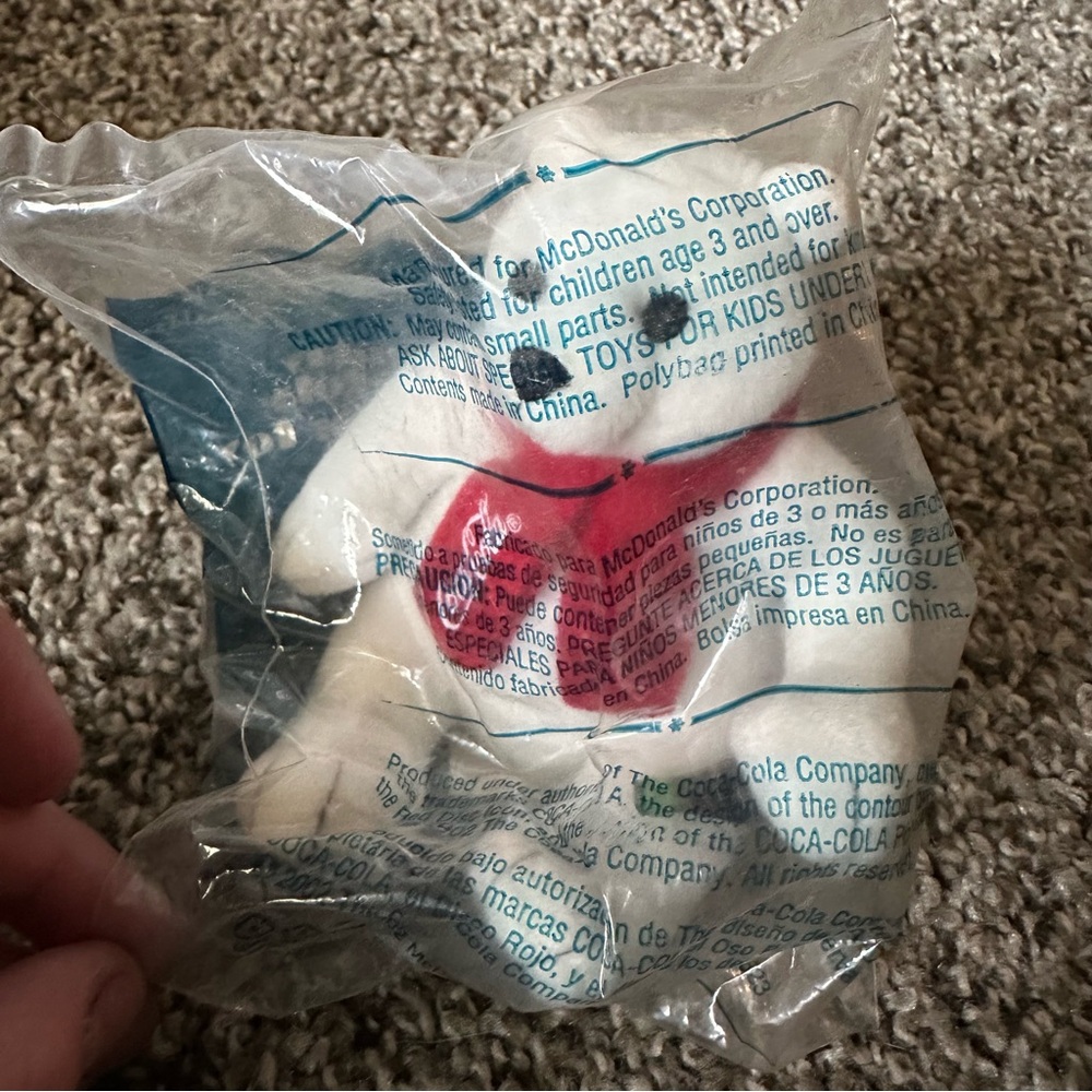 Sealed 2002 Vintage McDonald’s Coca Cola bear toy (McDonald's Happy Meal)